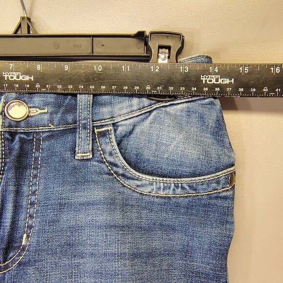 Wrangler Willow Women's Junior Boot Cut Riding Blue Denim Jeans - Picture 4 of 10